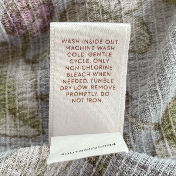 LC Lauren Conrad women’s cold shoulder short sleeve purple print large - Picture 6 of 9